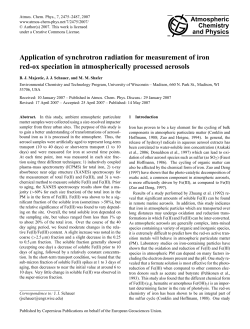 Application of synchrotron radiation for measurement of iron red