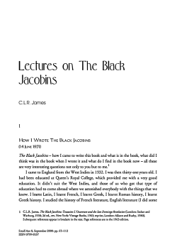 Lectures on The Black Jacobins