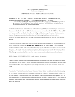 Smithsonian Field Trip Report