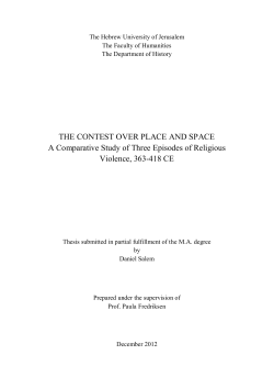 A Comparative Study of Three Episodes of Religious Violence, 363