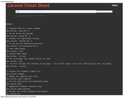 Laravel Cheat Sheet