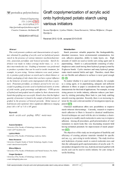 Graft copolymerization of acrylic acid onto hydrolyzed potato starch