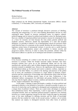 Political Necessity - Aberystwyth University