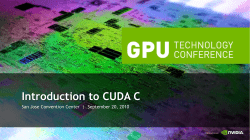 Introduction to CUDA C