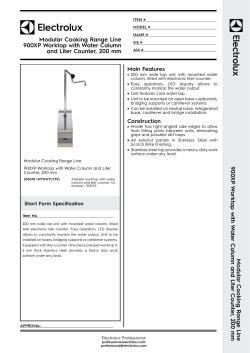 900XP Worktop with Water Column and Liter Counter