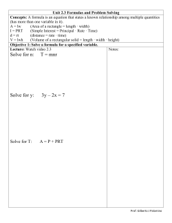 Solve for n: T = mnr Solve for y: 3y &ndash; 2x = 7