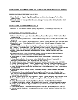 Instructional Personnel Recommendations 09092014