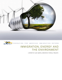 Immigration, Energy and the Environment