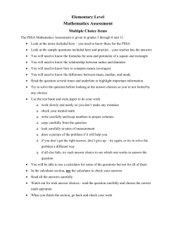 Mathematics Assessment