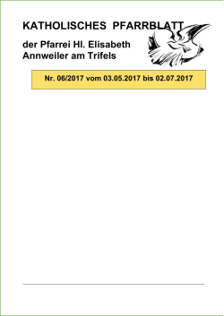 KATHOLISCHER PFARRBOTE - Kath Kirche Gossersweiler