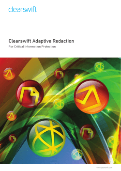 Clearswift Adaptive Redaction Brochure