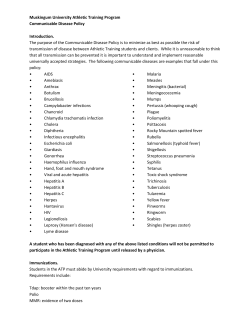 Communicable Disease Policy