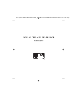 2016 Spanish Version Official Baseball Rules_2016 Official