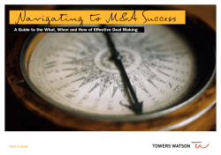 A Guide to the What, When and How of Effective Deal Making