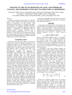 Ringing in the Pulse Response of Long and Wideband Coaxial
