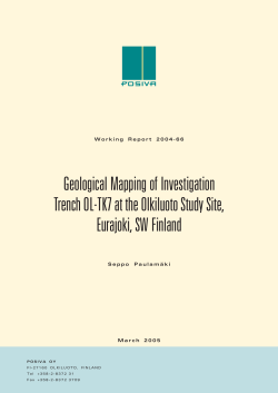 Geological Mapping of Investigation Trench OL-TK7 at the