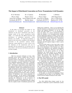 The Impact of Distributed Generation on Power Transmission Grid