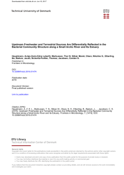 Upstream Freshwater and Terrestrial Sources Are Differentially