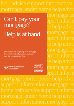 Can`t pay your mortgage? - The Building Societies Association