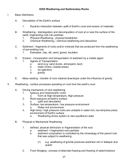 Intro to Sedimentary Rocks