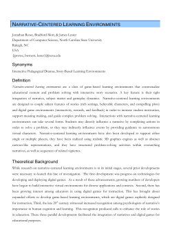 Narrative-Centered Learning Environments