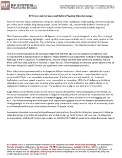 RF System Lab Introduces AA Battery Powered Video Borescope