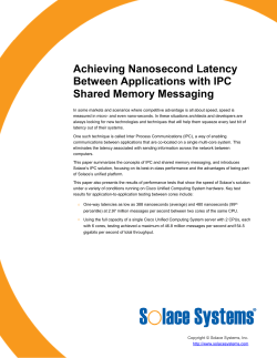 Achieving Nanosecond Latency Between Applications with IPC