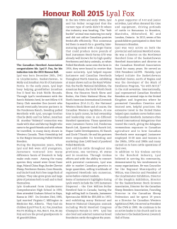 Lyal Fox - Canadian Hereford Association