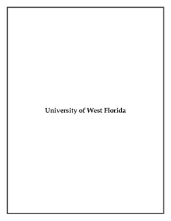 2010-2011 Work Plan - University of West Florida