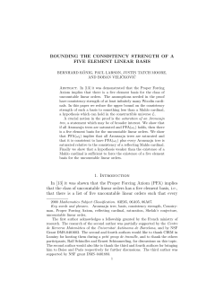 BOUNDING THE CONSISTENCY STRENGTH OF A FIVE ELEMENT