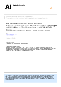 Unusual Coordination Sphere in the Octaammine Calcium(II) Ions