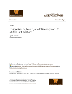 John F. Kennedy and US-Middle East Relations