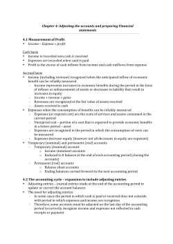 Adjusting the accounts and preparing Financial statements 4.1