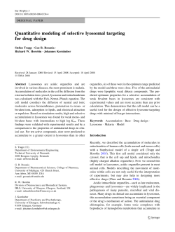 Quantitative modeling of selective lysosomal targeting