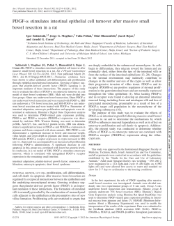 PDGF- stimulates intestinal epithelial cell turnover after massive