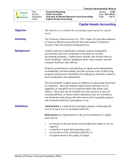 Section 2150 Capital Assets Accounting