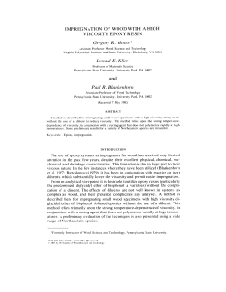 IMPREGNATION OF WOOD WITH A HIGH VISCOSITY EPOXY