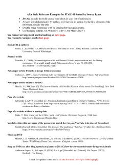 APA Style Reference Examples for FIYS 141 Sorted by