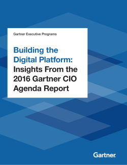 Insights From the 2016 Gartner CIO Agenda Report