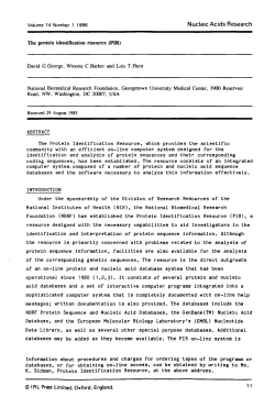 The protein identification resource (PIR)