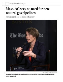 Mass. AG sees no need for new natural gas pipelines