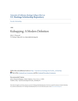 Kidnapping: A Modern Definition
