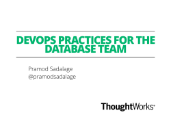 devops practices for the database team