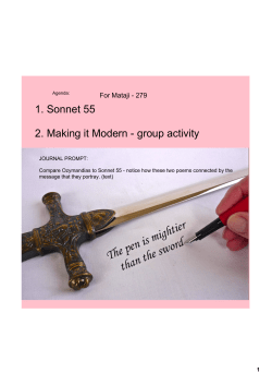Sonnet 55 Notes - grade11english2012