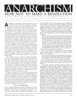 Anarchism: How Not to Make a Revolution
