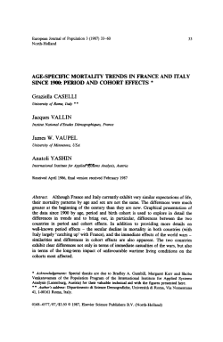 Age-Specific Mortality Trends in France and Italy since 1900: Period