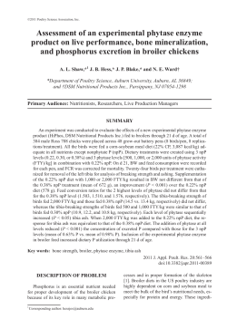 Assessment of an experimental phytase enzyme product on live