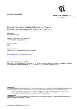 Empirical Formulae for Breakage of Dolosse and Tetrapods