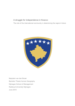 Kosovo`s struggle for independence