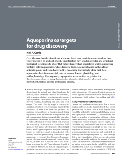 Aquaporins as targets for drug discovery